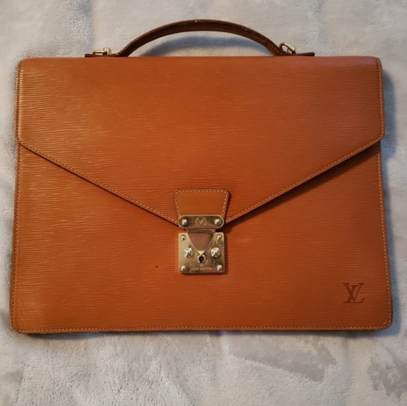 LOUIS VUITTON Authentic Vintage Serviette Ambassadeur Epi Leather Briefcase - Picture 1 of 11